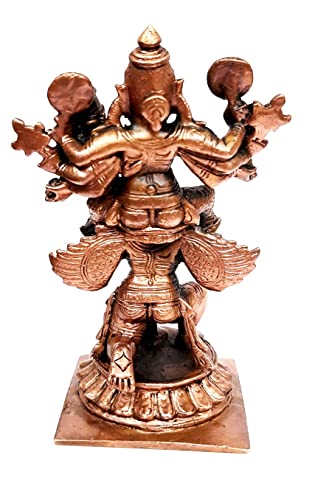 Lakshmi Narasimhar wih Garuda Vahanam, 4.7 inches