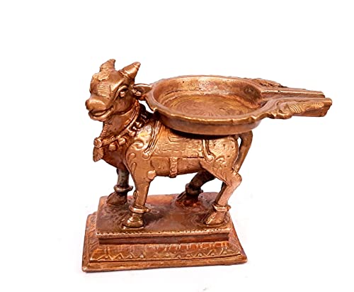 Nandhi with Abishekam Plate 2.7 inches