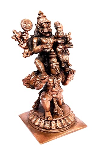 Lakshmi Narasimhar wih Garuda Vahanam, 4.7 inches