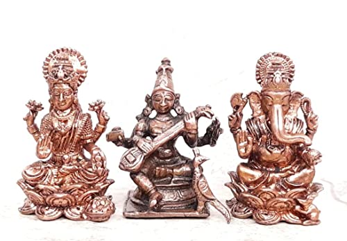 Goddess Lakshmi, Saraswathi and Ganesh