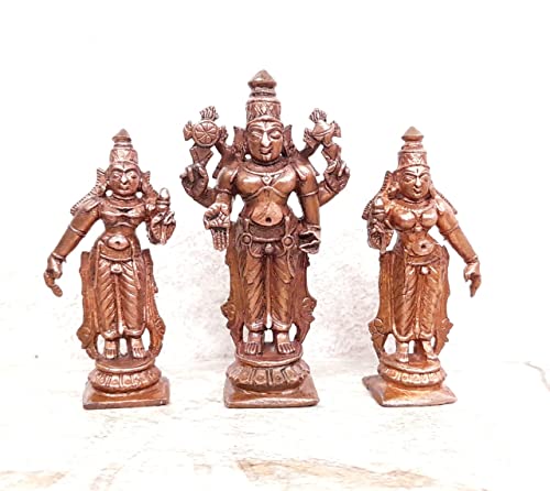 Srinivasa Perumal with Sridevi and bhudevi 2.8 inches