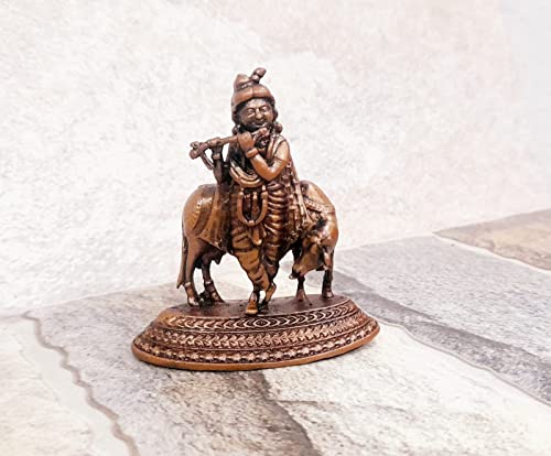 Krishna with cow 2.4 inches