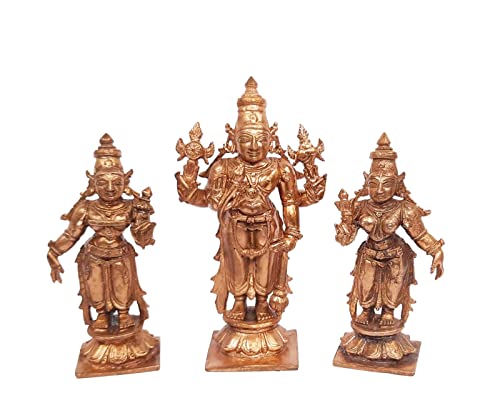 Srinivasa Perumal with Sridevi and bhudevi  4.1 inches