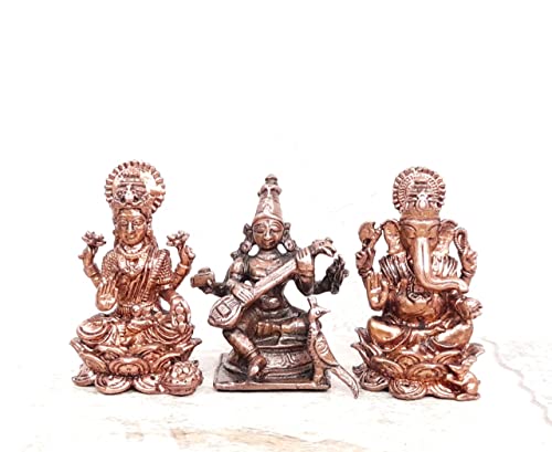 Goddess Lakshmi, Saraswathi and Ganesh