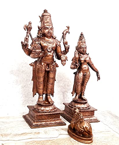 God Shiva with Goddess Parvathi with Nandhi 6 inches