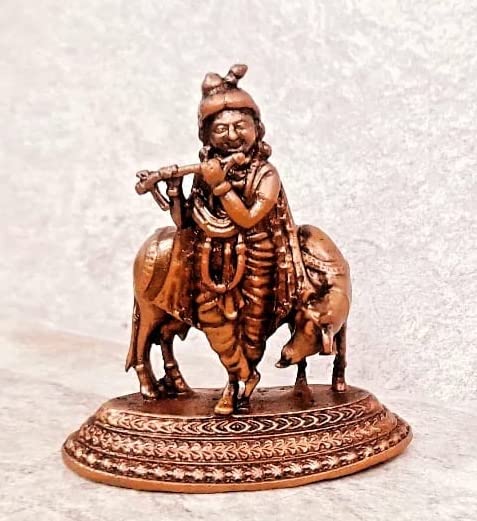 Krishna with cow 2.4 inches