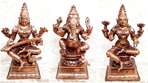 Ganesh ,Lakshmi and Saraswathi Combo Idol 4 inches