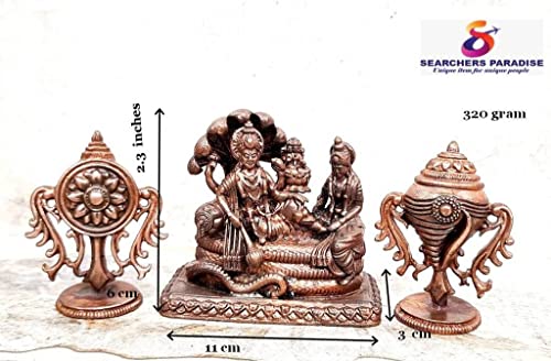 Vishnu  with Mahalakshmi Lying in Adisesha 2.3 inches