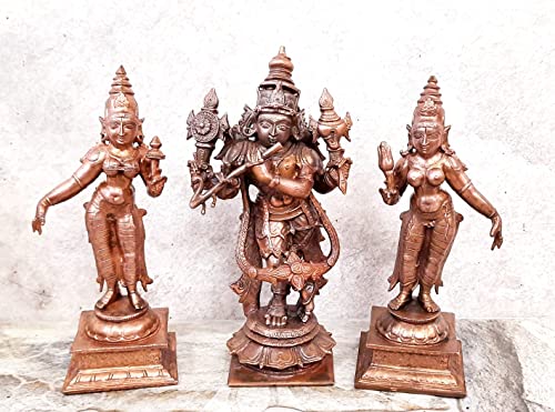 Venugopala Swamy with Sridevi and Bhudevi 5.7 inches