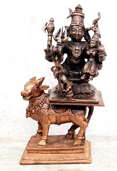 Shiva PARVATHI Idol with Nandi VAHANA  3 inches