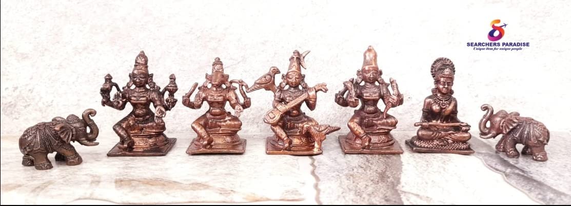 Elephant Idol,Lakshmi,Varahi,Rajamatangi,Annapoorani Combo 1.5 inches