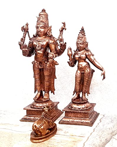 God Shiva with Goddess Parvathi with Nandhi 6 inches