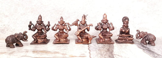 Elephant Idol,Lakshmi,Varahi,Rajamatangi,Annapoorani Combo 1.5 inches