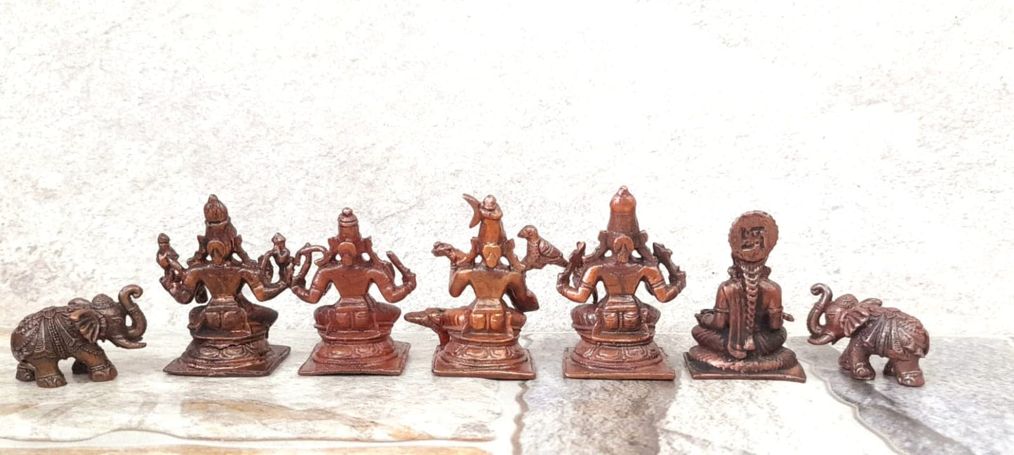 Elephant Idol,Lakshmi,Varahi,Rajamatangi,Annapoorani Combo 1.5 inches